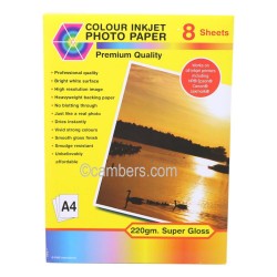 A4 Photo Paper 8 Pack